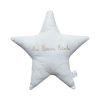 Coussin étoile écru et doré - Ma bonne étoile