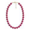 Collier de perles rondes en résine rose - Paraty