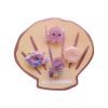 Lot de 4 pinces cheveux enfant océan violet et rose