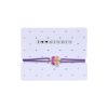 Bracelet enfant à perles papillon violet