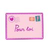 Carte de vœux enveloppe rose cœur pour toi
