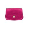 Porte-monnaie 3 compartiments en cuir irisé fuchsia