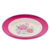 Assiette en mélamine à fleurs roses Datcha