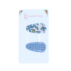 Lot de 2 petites barrettes bleues