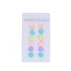 Lot de 6 paires de boucles d'oreilles cœurs multicolores