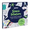 Poster géant à colorier Space station + stickers