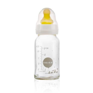 HEVEA - Biberon blanc en verre