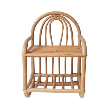 meuble etagere double rotin 