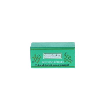 boite de petits pois en conserve en bois casse-bonbons 