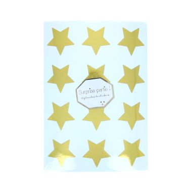 Stickers étoiles dorées gold