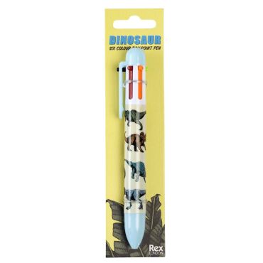 Stylo 6 couleurs dinosaures