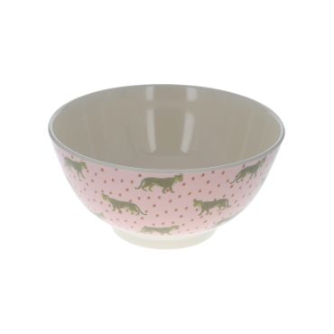 bol en mélamine léopard rose