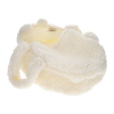 couffin pour poupée en sherpa blanc