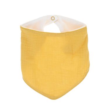 bavoir bandana jaune miel