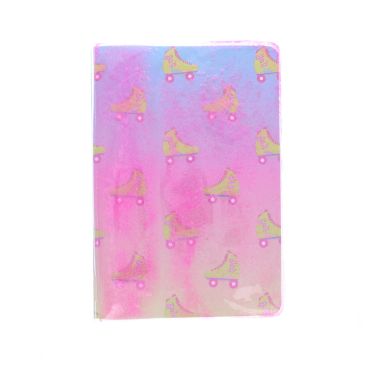 Cahier rose à paillettes Rollers