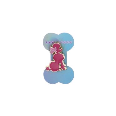 Pin's chien caniche royal rose