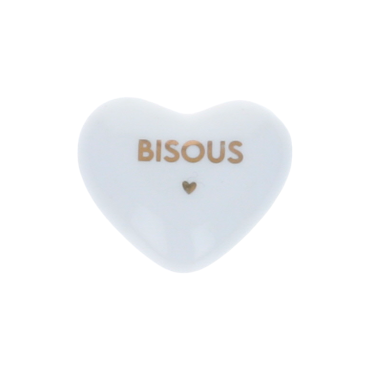 coeur porcelaine bisous