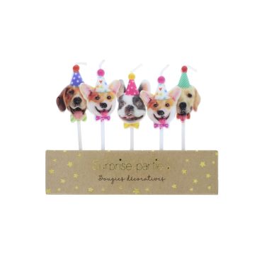 bougies gateau d'anniversaire chiens