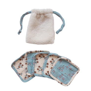 lot 5 lingettes lavables coton