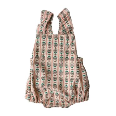 barboteuse fleurs roses