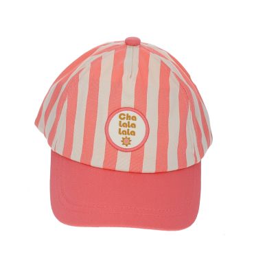 casquette rayee rose 