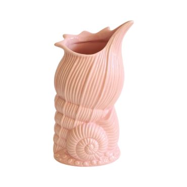 Vase coquillage rose en céramique