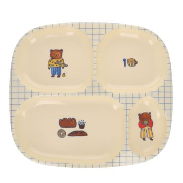 assiette à compartiments ours 