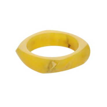 bracelet jonc en résine jaune