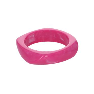 bracelet jonc large en résine rose