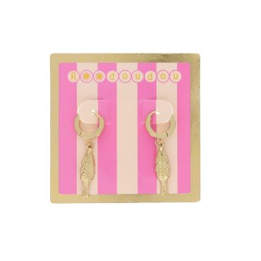 boucles d'oreilles mini créoles poissons