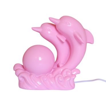 lampe dauphins roses