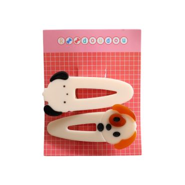 Lot de 2 barrettes cheveux enfant chien