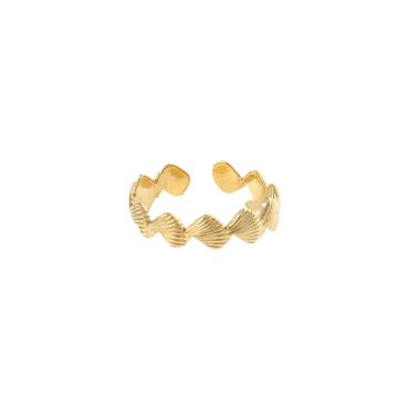 bague rangée de coquillage dorés