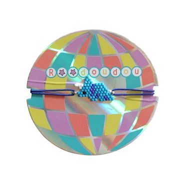bracelet enfant perles dinosaure bleu