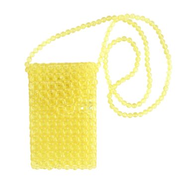 sac en perles jaunes rétro