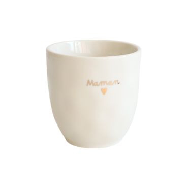 tasse à café en céramique coeur doré maman