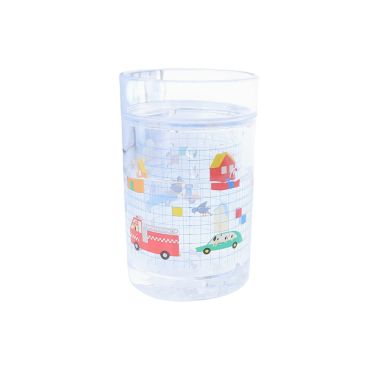 Verre à paillettes chiens et véhicules - Croquette