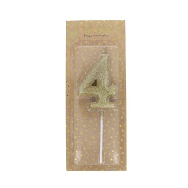 bougies à paillettes dorées 4