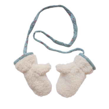 moufles bébé sherpa fleuri