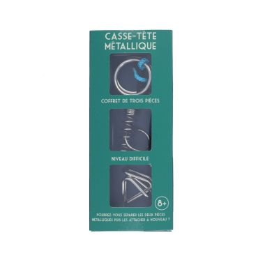 casse-tête trio métallique niveau difficile