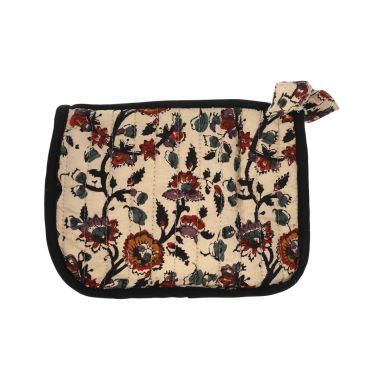 Petite trousse de toilette block print beige