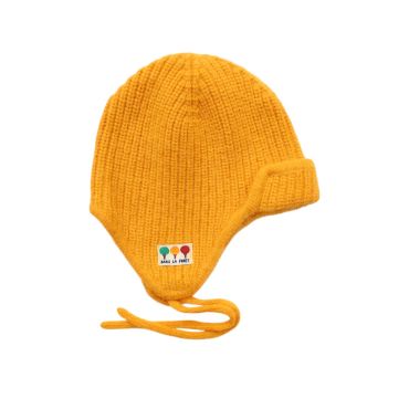 chapka bébé tricot jaune