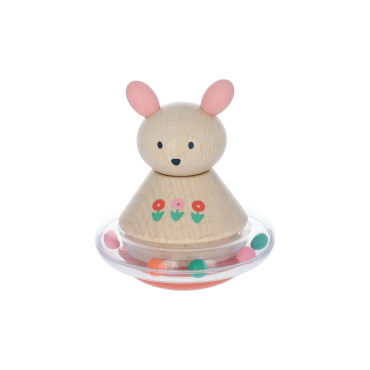 hochet lapin culbuto en bois