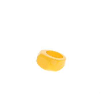 bague femme en résine jaune