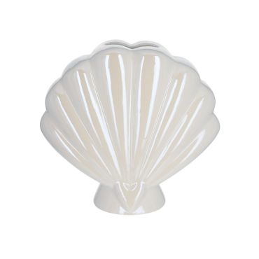 tirelire coquillage blanc nacré