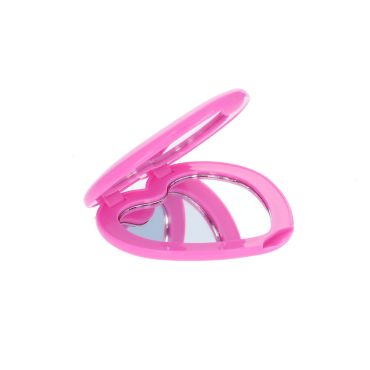 miroir de poche coeur rose