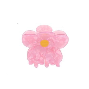 pince à cheveux fleur rose