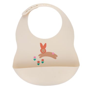 bavoir lapin rose
