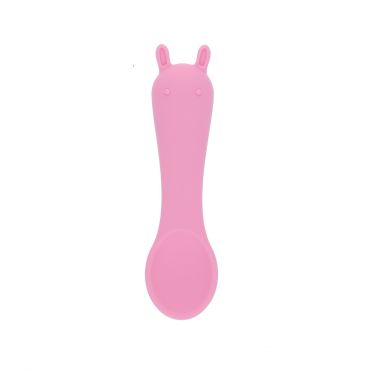 petite cuillere lapin rose silicone