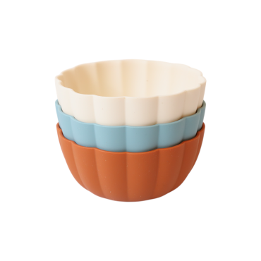 set 3 bols en silicone fleur à la cueillette